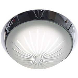 Niermann Standby 53501 A++ tot E, plafondlamp""decoratieve ring chroom"", gesatineerd, 25 x 25 x 8 cm