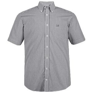 JP1880 - Overhemd - Grijs / Zwart Gemêleerd / Wit - Katoen - Comfort Fit