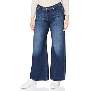 7 For All Mankind Dames Lotta Flared Jeans, Dark Blue, 28