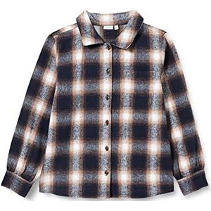 NAME IT Boy's NKMROLLE LS Overhemd hemd, Seal Brown, 146/152