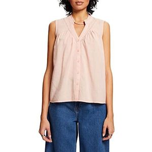 ESPRIT Mouwloze blouse, Pastel pink, XXS