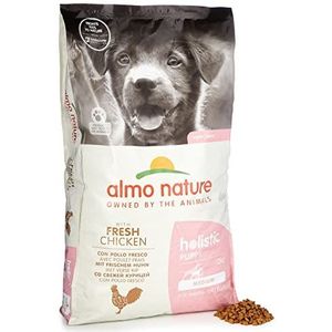 Almo Nature Holistic hondenvoer, puppy, medium dog, kip en rijst (12 kg)