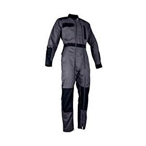LMA Workwear 4112 CHLORE overall met dubbele sluiting, donkergrijs/zwart, maat 3XL