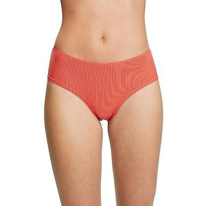 ESPRIT Gerecycled: Hipster-shorts van microvezel, koraalrood, 36
