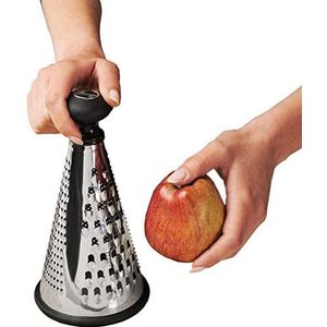 NAVA Misty Keukenrasp, ronde kegelrasp, van staal, antislip, met 3 raspoppervlakken voor groenten, fruit, kaas