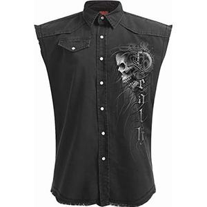 Spiral Death Forever Vest zwart M 100% katoen Biker, Rock wear, Schedels