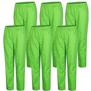 MISEMIYA - Verpakking met 6 stuks, uniseks, elastisch, uniformen, medische uniformen, Apple Groen, XXL