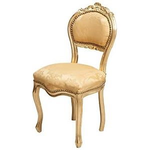BISCOTTINI INTENATIONAL ART TRADING Biscottini stoel Luigi XVI 93 x 42 x 42 cm antiek zilver | gevoerde stoel in Franse stijl | slaapkamer, medium