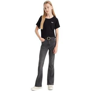 Levi's Lvg 726 High Rise Flare Jeans voor meisjes, zwart, 14 Jaar