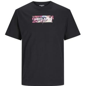 JACK&JONES JUNIOR JCOSUMMER Print Tee SS Crew Neck JNR, zwart, 128 cm