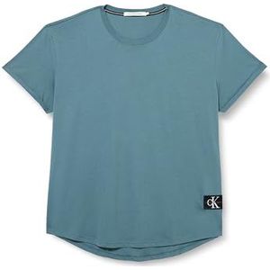 Calvin Klein Jeans Heren Plus Badge Turn Up Mouw S/S Gebreide Tops, Goblin Blauw, XXL grote maten