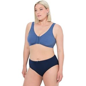 Ulla Popken Grote maten grote maten plus size bustier, borstvoedingsbeha, voorsluiting, cup C/D - E/F, Helder zeilblauw, 125D