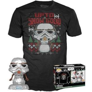 Funko POP! & Tee: Star Wars - Holiday Stormtrooper - Metallic - Large - (L) - T-shirt - Kleding met verzamelbare vinylfiguur - Cadeau-idee - Speelgoed en korte mouwen top voor volwassenen, uniseks