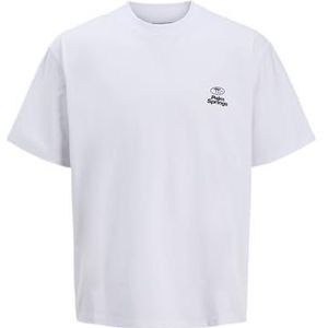 JACK & JONES Heren Jcoretreat Typograc Tee Ss Crew Neck, wit (bright white), XXL