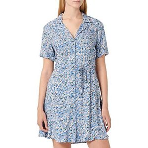 JdY JDYSTARR Life S/S Shirt Dress WVN A-lijn, Blue Bonnet/AOP: CD Kamille Flowers, 36, Blauwe Bonnet/Aop:cd kamille bloemen, S