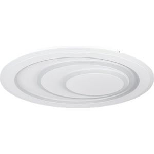 EGLO LED plafondlamp Palagiano 1, ronde plafonnière, plafond lamp van wit metaal en kunststof, plafondverlichting voor keuken en bureau, neutraal wit, Ø 48 cm