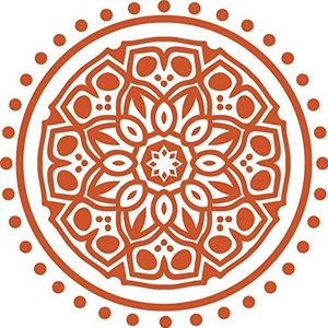 HYO Indian vinyl, oranje, 120 x 120 cm