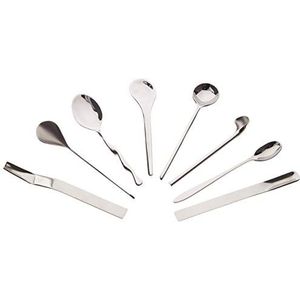 Alessi Il Caffè/tè Alessi MSPOONSET - Set bestaande uit 8 koffielepels van roestvrij staal 18/10 glanzend gepolijst