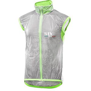 SIX2 Green Fluo Vest winddicht, uniseks, voor volwassenen