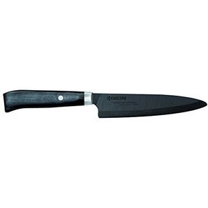KYOCERA Keramisch mes Japan Series JPN-130 BK universeel mes met bijzonder scherp, zwart keramisch lemmet en hoogwaardig pakka-houten handvat. Lengte