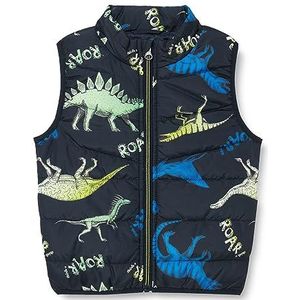 NAME IT Jongens Nmmmylane Vest Dino Roar Vest, Dark Sapphire, 98 cm