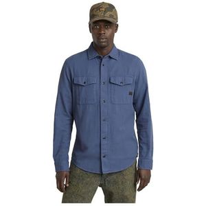 Marine Slim Shirt met lange mouwen, Blauw (Vintage Indigo Gd D24963-d454-g305), S
