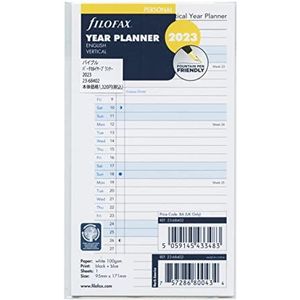 FILOFAX Personal jaarplanner verticaal (Engels) 2023