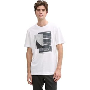 TOM TAILOR T-shirt voor heren, 20000 - wit, S