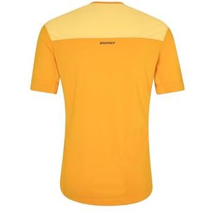 Ziener Heren NENTIN functioneel shirt - fiets|outdoor|fitness|sport - ademend, sneldrogend, korte mouwen, goud-geel, 50