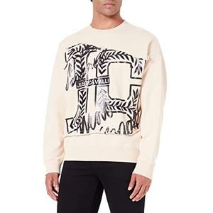 Just Cavalli Sweatshirt, 108 Ivory Cream, XS voor heren