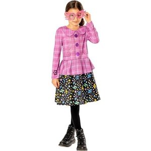 RUBIES - Officieel Harry Potter – luxe kostuum Luna Lovegood kinderen meisjes – maat 5 – 6 jaar (110-116 cm) – kostuum roze jas, rok en bril – voor Halloween, carnaval – cadeau-idee voor Kerstmis