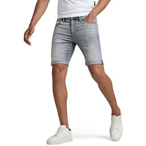 G-STAR Raw Shorts 3301 Slim Denim Shorts voor heren, grijs (Sun Faded Glacier Grey D17418-a634-c464), 38W