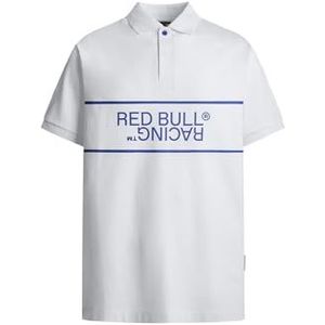 Red Bull Racing X Pepe Jeans Heren RBR Panel Print Logo Polo Polo, Wit (Wit), XXL, Wit (wit), XXL