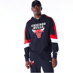 New Era Colour Block Chicago Bulls Hoodie Zwart Man