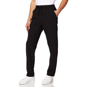 Urban Classics Joggingbroek voor heren in de stijl van een kostuumbroek met achterzak, elastische tailleband met trekkoord, verkrijgbaar in vele kleuren, maten XS tot 5XL, zwart, XXL