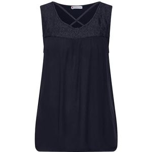 STREET ONE Top met kant, blauw (deep blue), 42