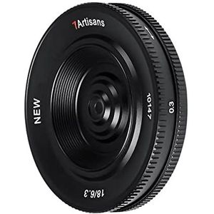 7artisans 18 mm F6.3 Mark II UFO-camera-prime-lens, compatibel met Sony E-mount, APS-C, ultradun, compact, spiegelloos, voor FX/A/NEX-serie voor FS5, FS7, FS7M2, FS5M2K, A3000, A5000, NEX-3, NEX-3N