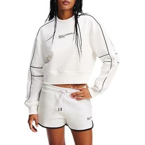 Karl Lagerfeld - KLJ Relaxed Crop Piping Sweat - Wit - Dames