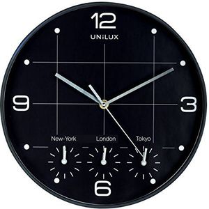 UNILUX On Time klok - metallic grijs/wit