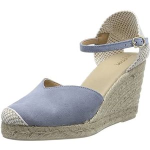 Geox D Gelsa Espadrille Wedge Sandaal voor meisjes, Lt Sky, 36 EU