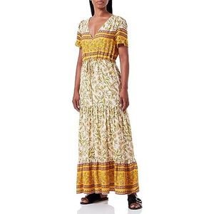 usha FESTIVAL Dames zomerjurk 15926489, wolwit meerkleurig, M, Wolwit meerkleurig, M