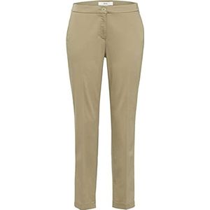 BRAX Maron damesbroek, verkorte vorm, sportieve, elegante stadsbroek, khaki (vintage khaki), 27W / 32L