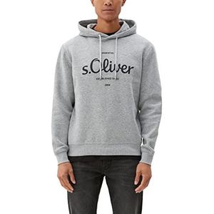 s.Oliver Heren sweatshirt met lange mouwen, grijs/zwart, L