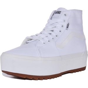 Vans Filmore Hi Tapered Platform St Sneaker voor dames, Canvas Wit, 35 EU