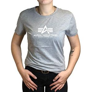 Alpha Industries New Basic T T-shirt voor dames Greyheather/White