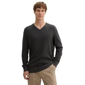 TOM TAILOR heren trui, 10617 - Black Grey Melange, XXL