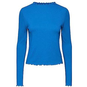 Bestseller A/S Dames Pcnicca Ls Top Noos T-shirt, French blue, S