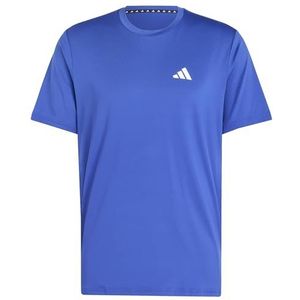 adidas Heren Train Essentials Stretch Training Tee, semi lucid blue/white, L