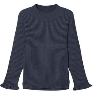 NAME IT Nmfvianna Ls Slim Knit gebreide trui voor meisjes, Dark Sapphire, 110