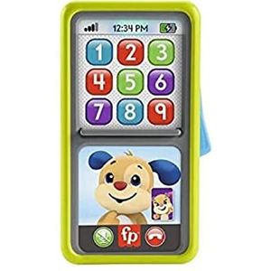 B0BS6WSDF1 - FISHER-PRICE Leerplezier 2-in-1 smartphone, speelgoedtelefoon met verlichting en 75+ liedjes, leer cijfers en vormen met leerplezier Puppy- en hondenvriend, (CZ, UK-EN, HU, PO, SL), HNL43